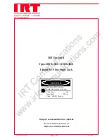 IRT Electronics RWR-3810 Manual предпросмотр