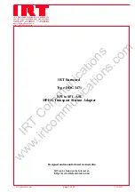 Предварительный просмотр 1 страницы IRT DDC-3471 Instruction Manual