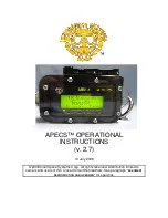 Preview for 1 page of ISC APECS Operational Instructions