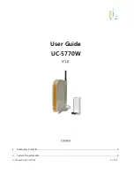 Preview for 1 page of ISC UC-5770W User Manual