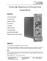 iseg EHQ 102M Operator'S Manual preview