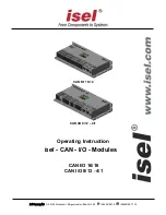 Предварительный просмотр 1 страницы Isel CAN-IO-16/16 Operating Instruction