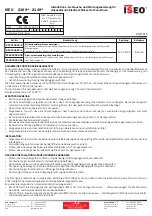 Preview for 4 page of Iseo 214910654 D Series Instructions For The Installation, Use And Maintenance