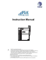 ISG Peak RTX1000 Instruction Manual предпросмотр