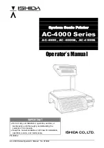 Preview for 1 page of ISHIDA AC-4000 Series Operator'S Manual