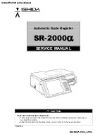 Preview for 1 page of ISHIDA SR-2000 alpha Service Manual