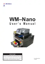 ISHIDA WM-NANO User Manual preview