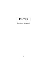 Предварительный просмотр 1 страницы iSi ISI-799 Service Manual