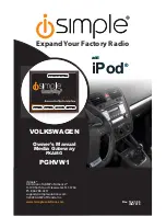 Предварительный просмотр 1 страницы iSimple PGHVW1 Owner'S Manual