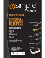 Preview for 1 page of iSimple TranzIt Owner'S Manual