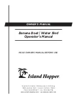 Предварительный просмотр 1 страницы ISLAND HOPPER Banana Boat Water Sled Operator'S Manual