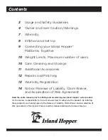 Preview for 2 page of ISLAND HOPPER Island Buddy Owner'S Manual