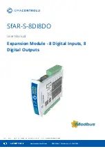 iSMA CONTROLLI SfAR-S-8DI8DO User Manual preview