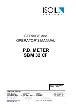 Preview for 1 page of ISOIL SBM 32 CF Manual