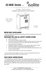 Isolite E3-MAC Series Installation & Operation Manual preview