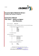 ISOMET 750c Series Instruction Manual preview