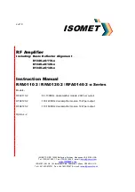 ISOMET RFA0110-2 Series Instruction Manual preview