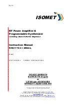 ISOMET RFA1170-4+iMS4-L Instruction Manual preview