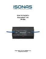 Предварительный просмотр 1 страницы Isonas PowerNet IP-Bridge Series Installation Manual