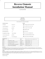 Isopure Water ISO-RO4 Installation Manual preview