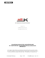 Preview for 1 page of Isotech milliK User Maintenance Manual/Handbook