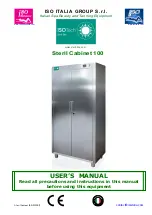 Isotech Steril Cabinet 100 User Manual preview