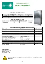 Предварительный просмотр 4 страницы Isotech Steril Cabinet 100 User Manual