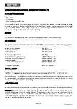 Preview for 6 page of Isotech TTI 7 PLUS User Maintenance Manual/Handbook