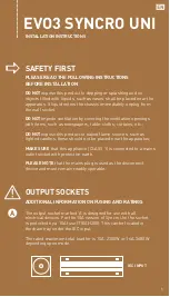 Preview for 1 page of Isotek EVO3 SYNCRO UNI Installation Instructions Manual