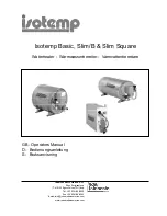 Предварительный просмотр 1 страницы Isotemp Basic Operator'S Manual