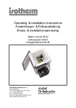 Isotherm BI 40 Operating & Installation Instructions Manual preview