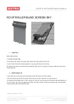 Предварительный просмотр 1 страницы Isotra SCREEN SKY Control And Maintenance Manual