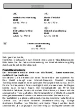 Preview for 1 page of Isotronic M+M 77010 Instructions For Use Manual