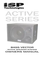 iSP Technologies Bass Vector Owner'S Manual preview