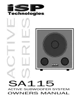 iSP Technologies SA115 Owner'S Manual preview