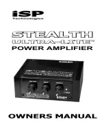 Предварительный просмотр 1 страницы iSP Technologies Stealth Ultra-Lite Owner'S Manual