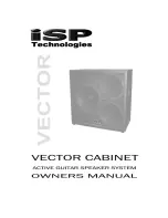 Preview for 1 page of iSP Technologies Vector Cabinet Owner'S Manual