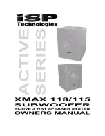 iSP Technologies XMAX 115 Active Series Owner'S Manual предпросмотр