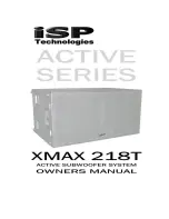 iSP Technologies XMAX 218T Owner'S Manual preview