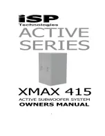 Preview for 1 page of iSP Technologies XMAX 415 Owner'S Manual