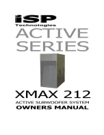 Preview for 1 page of iSP Active XMAX 212 Owner'S Manual