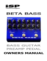 iSP Beta Bass Owner'S Manual preview