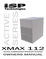 Предварительный просмотр 1 страницы iSP Xmax 112 Owner'S Manual