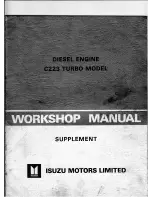 Isuzu c223 turbo Workshop Manual Supplement preview