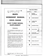 Preview for 2 page of Isuzu c223 turbo Workshop Manual Supplement