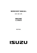 Предварительный просмотр 1 страницы Isuzu NHR 4J Series Workshop Manual