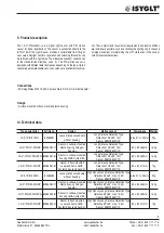 Preview for 5 page of ISYGLT 80085081 Technical Data/Instruction Manual