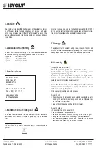 Preview for 4 page of ISYGLT IN-08T Technical Data/Instruction Manual