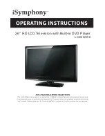 Preview for 1 page of iSymphony LCD26iH56 Operating Instructions Manual