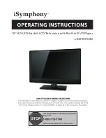 iSymphony LED19iH55D Operating Instructions Manual preview